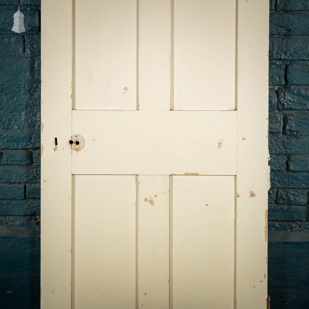 Pine Panelled Door, 4 Panel White Painted