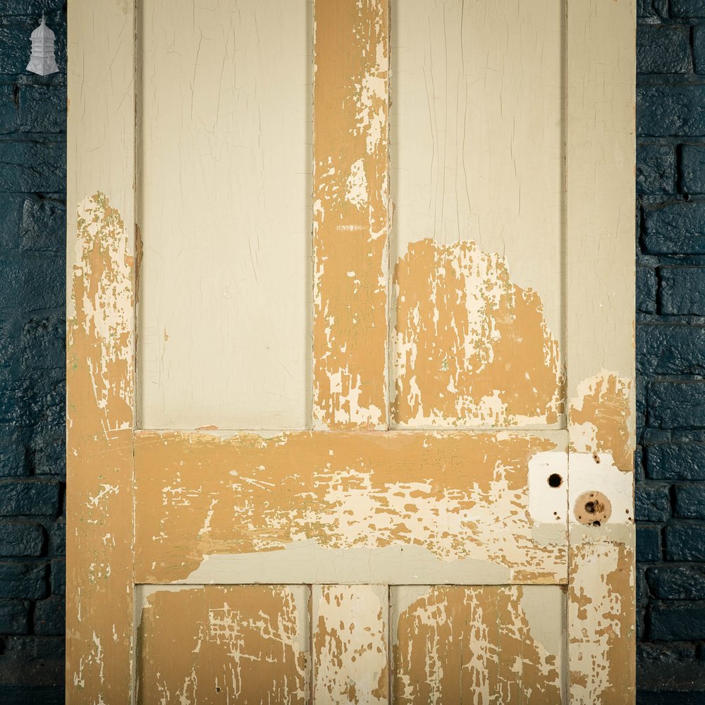 Pine Panelled Door, 4 Panel Distressed Painted