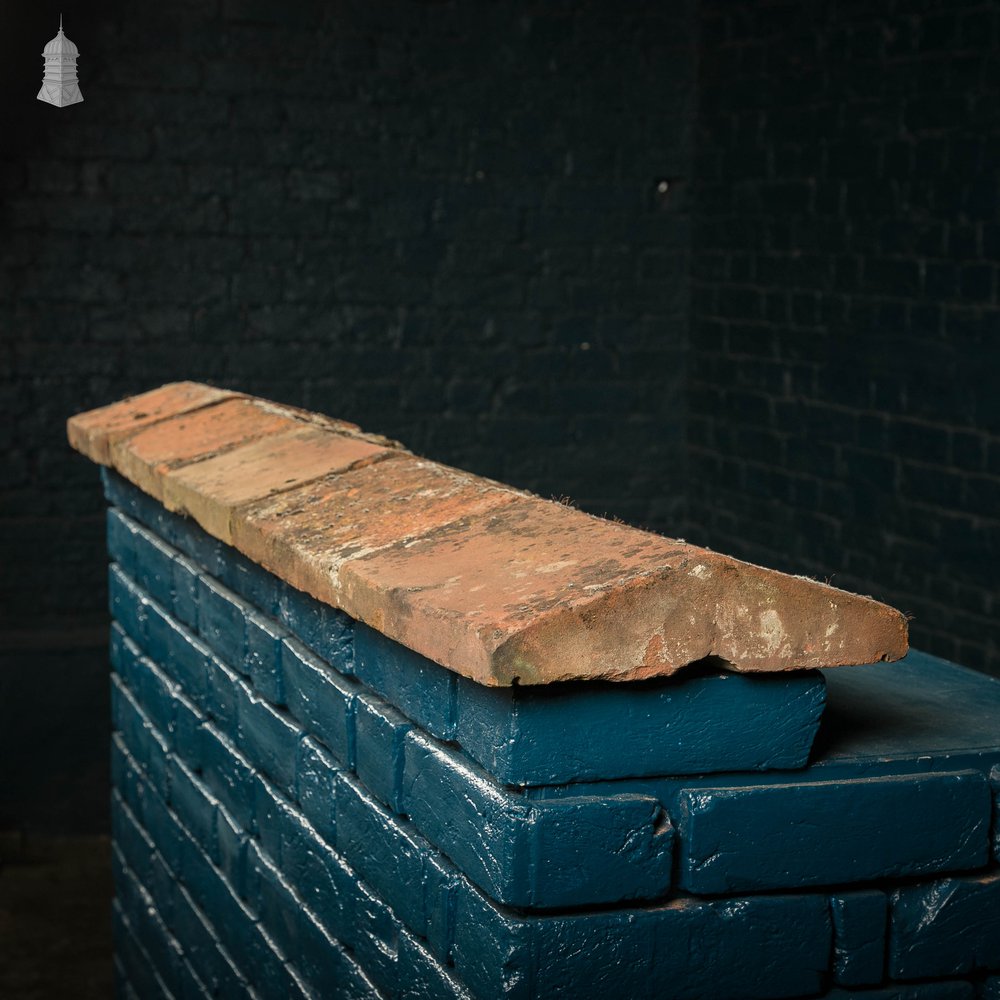 Twice Weathered Wall Coping, Red Brick Weathered, Batch of 8 – A Run of 2.4 Metres