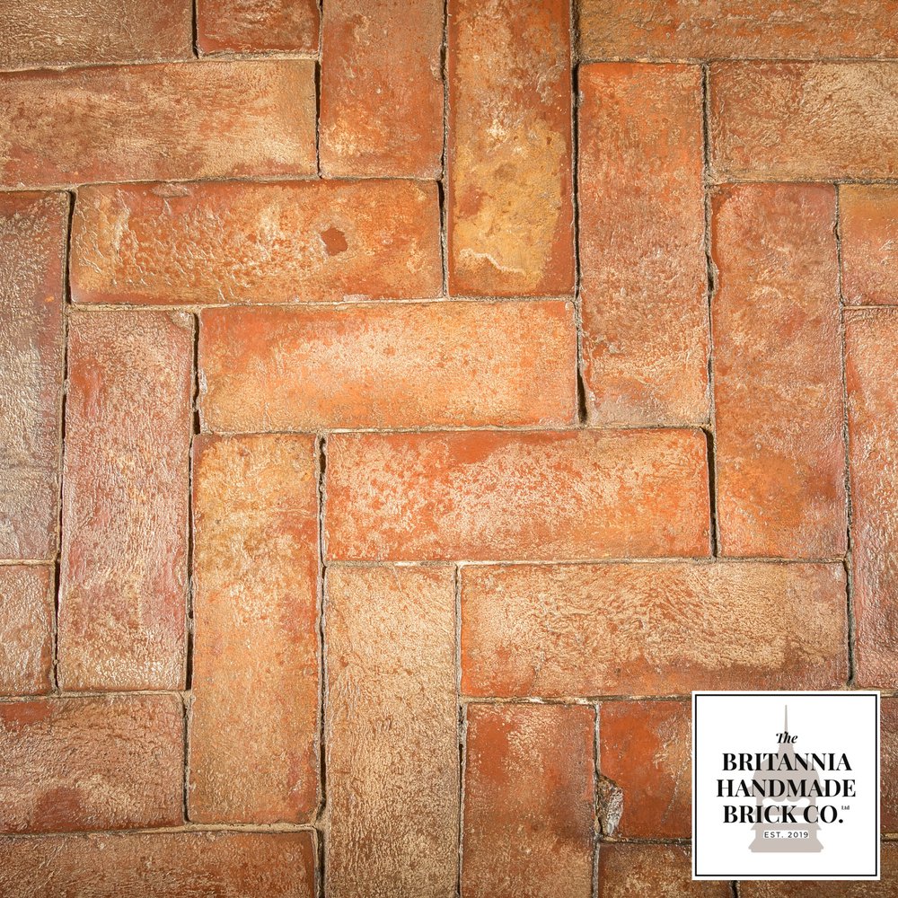 9 x 3" Handmade Red Floorbrick, Period Style 9 x 3 Inch Floor Brick