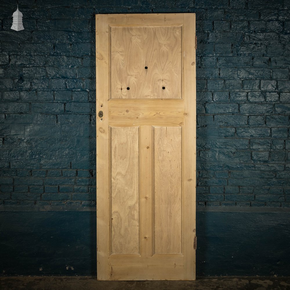 Pine Panelled Door, Moulded 3 Panel