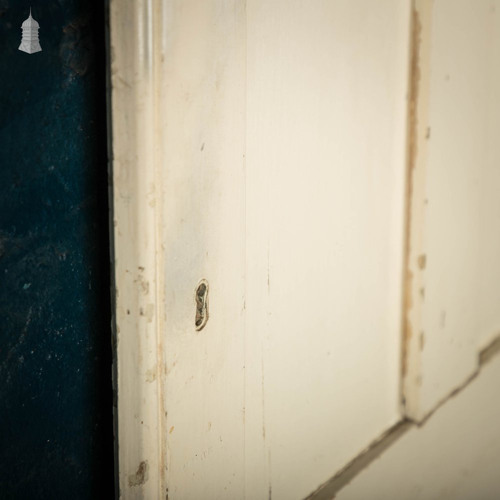 Panelled Cupboard Door, White Painted Pine 4 Panel Door