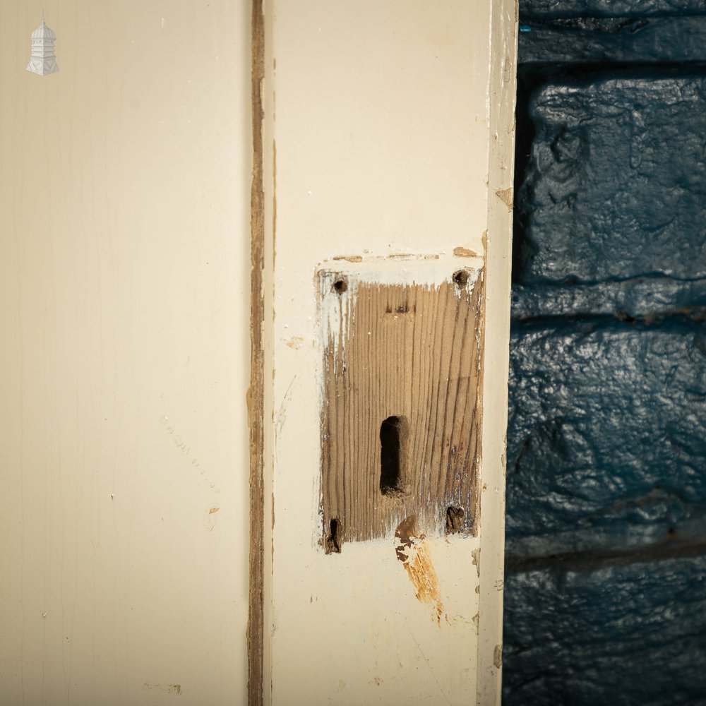 Panelled Cupboard Door, White Painted Pine 4 Panel Door