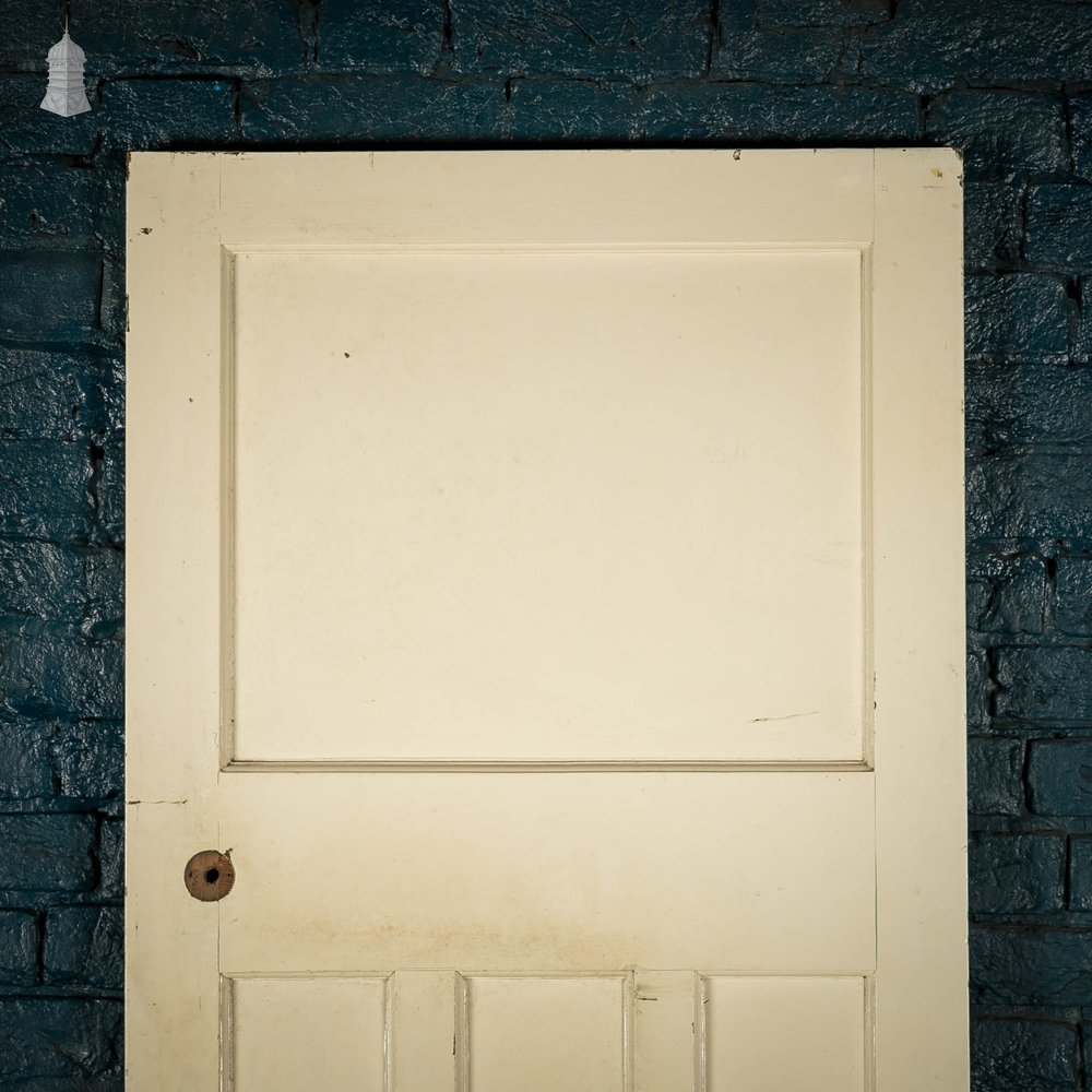 Pine Panelled Door, 1 over 3 Panel White Painted 1930’s Style