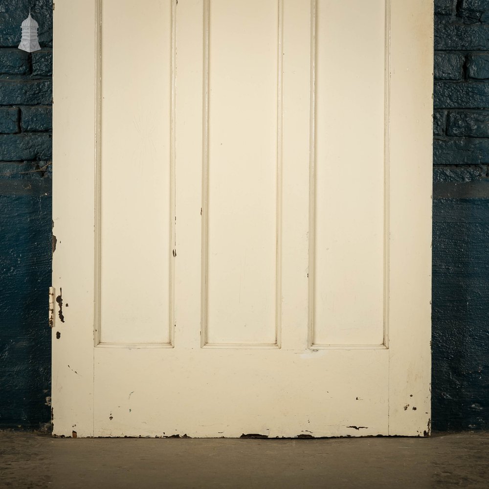 Pine Panelled Door, 1 over 3 Panel White Painted 1930’s Style