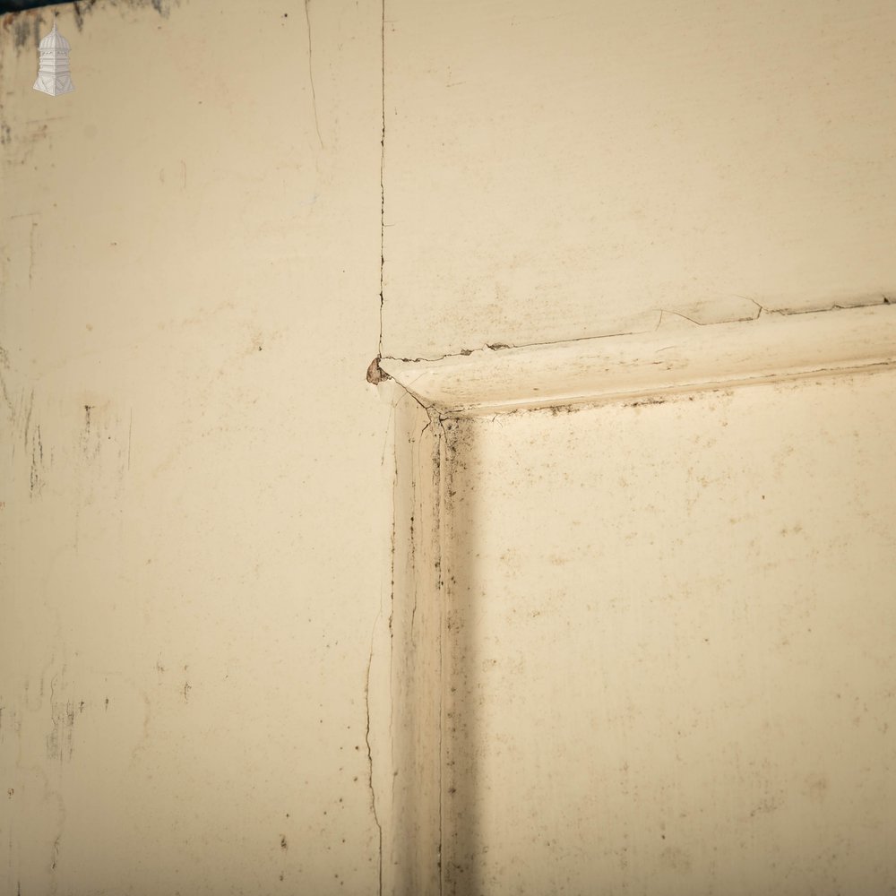 Pine Panelled Door, White Painted, 1 over 3 Panel 1930’s Style Door