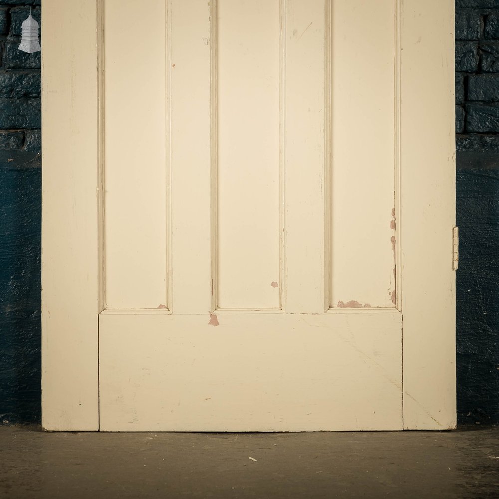 Pine Panelled Door, White Painted, 1 over 3 Panel 1930’s Style Door