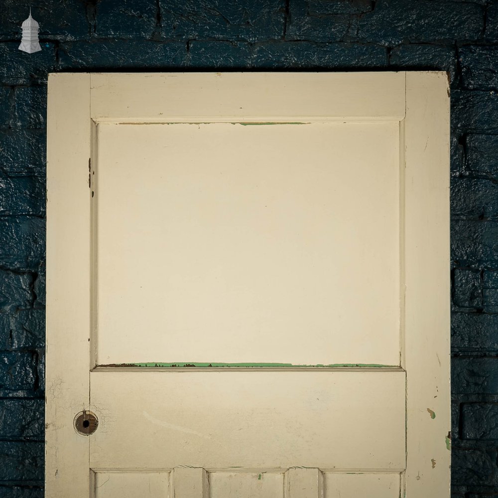 1930’s Style Door, White Painted, 1 over 3 Panelled Door