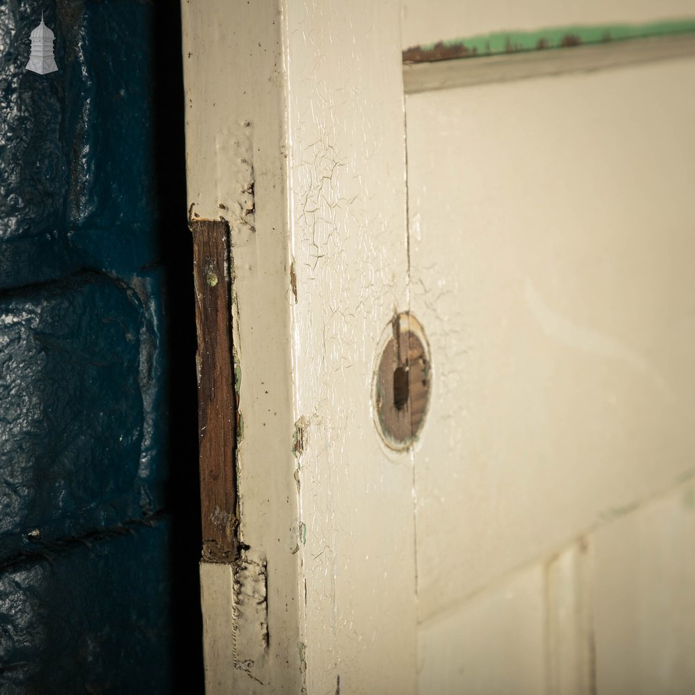 1930’s Style Door, White Painted, 1 over 3 Panelled Door