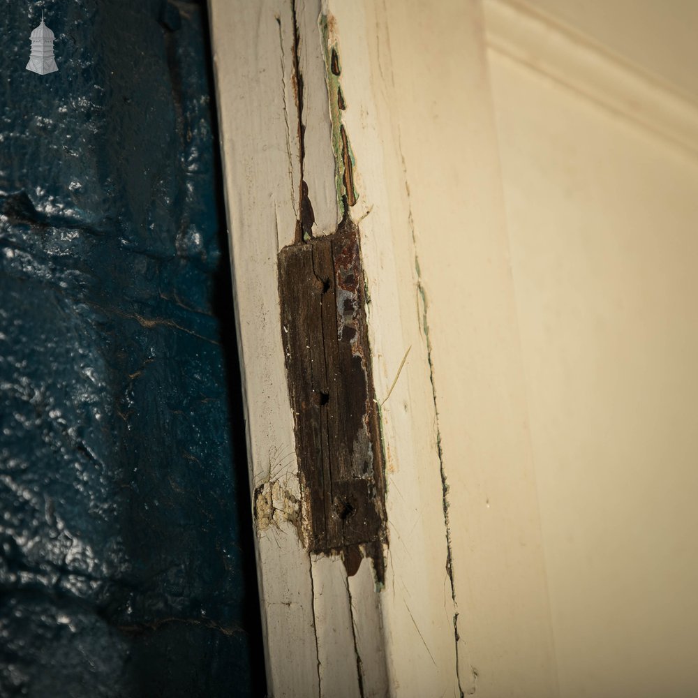 1930’s Style Door, White Painted, 1 over 3 Panelled Door