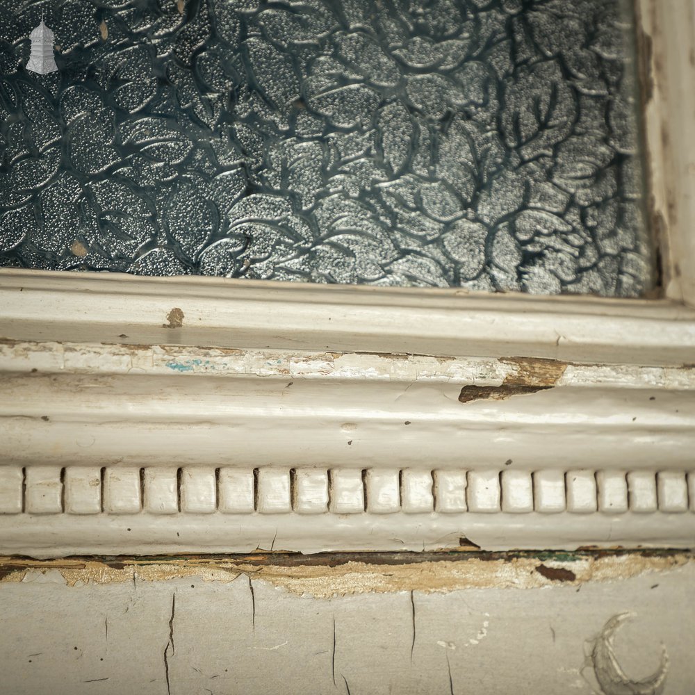 Half Glazed Door, Fitted with Textured Glass and Mouldings