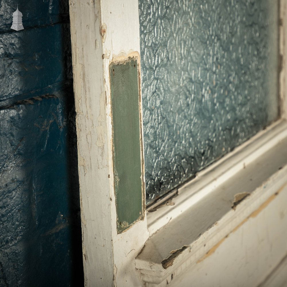 Half Glazed Door, Fitted with Textured Glass and Mouldings