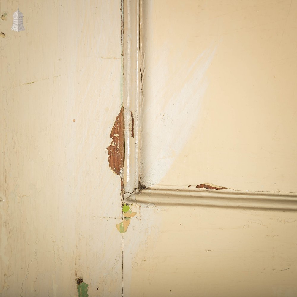 Pine Panelled Door, 1 over 3 Panel White Painted 1930’s Style Door