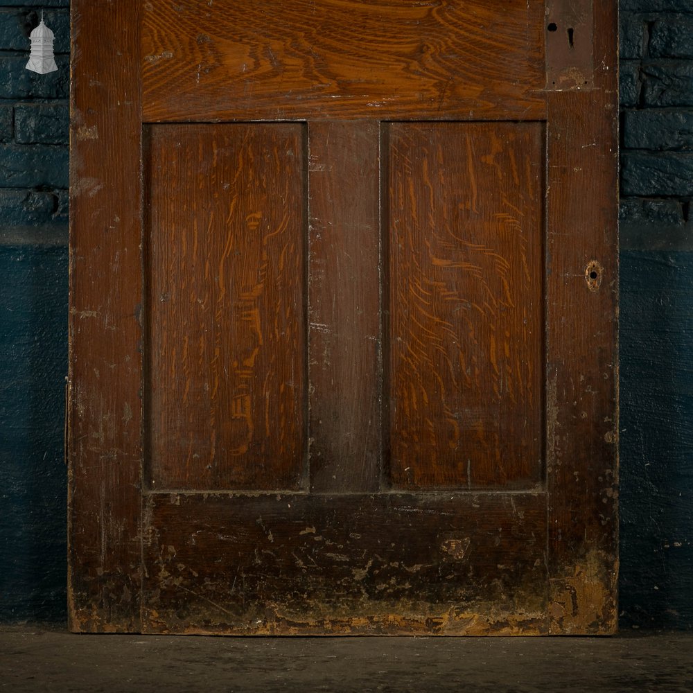 Half Glazed Door, 3 Panel with 'Cobblestone' Style Textured Glass