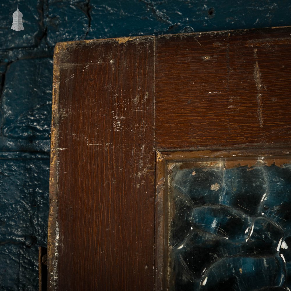 Half Glazed Door, 3 Panel with 'Cobblestone' Style Textured Glass