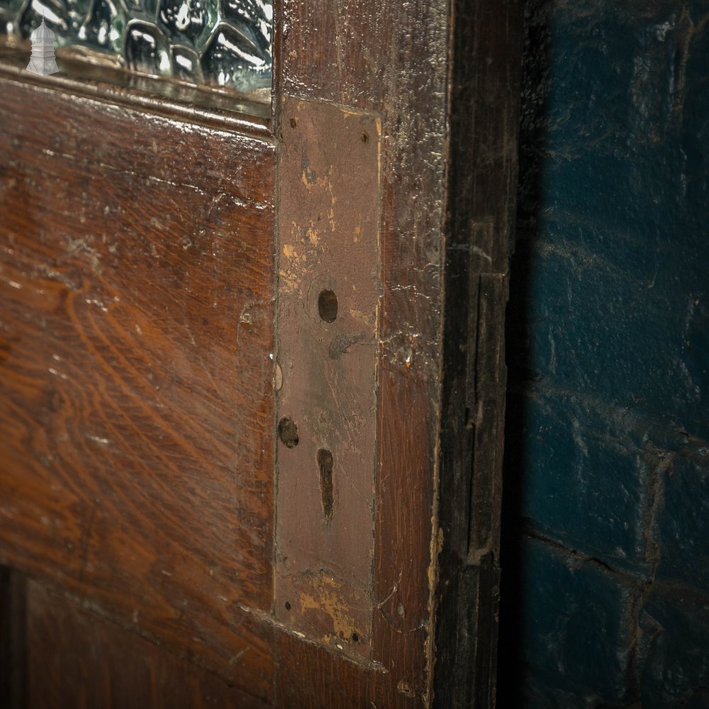 Half Glazed Door, 3 Panel with 'Cobblestone' Style Textured Glass