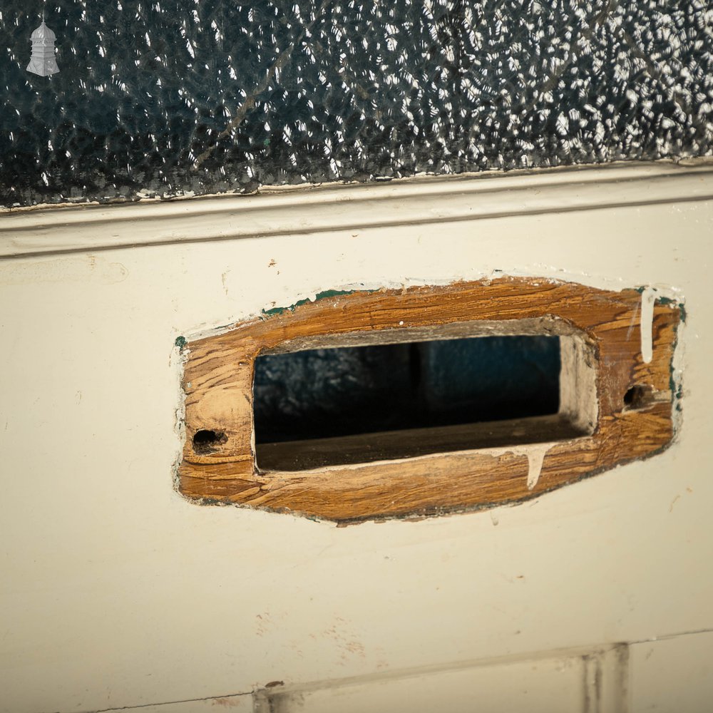 Half Glazed Door, Moulded Panelled Pine Door with ‘Arctic’ Style Textured Glass