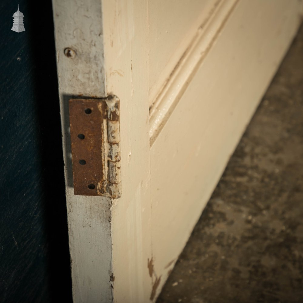 Half Glazed Door, Moulded Panelled Pine Door with ‘Arctic’ Style Textured Glass