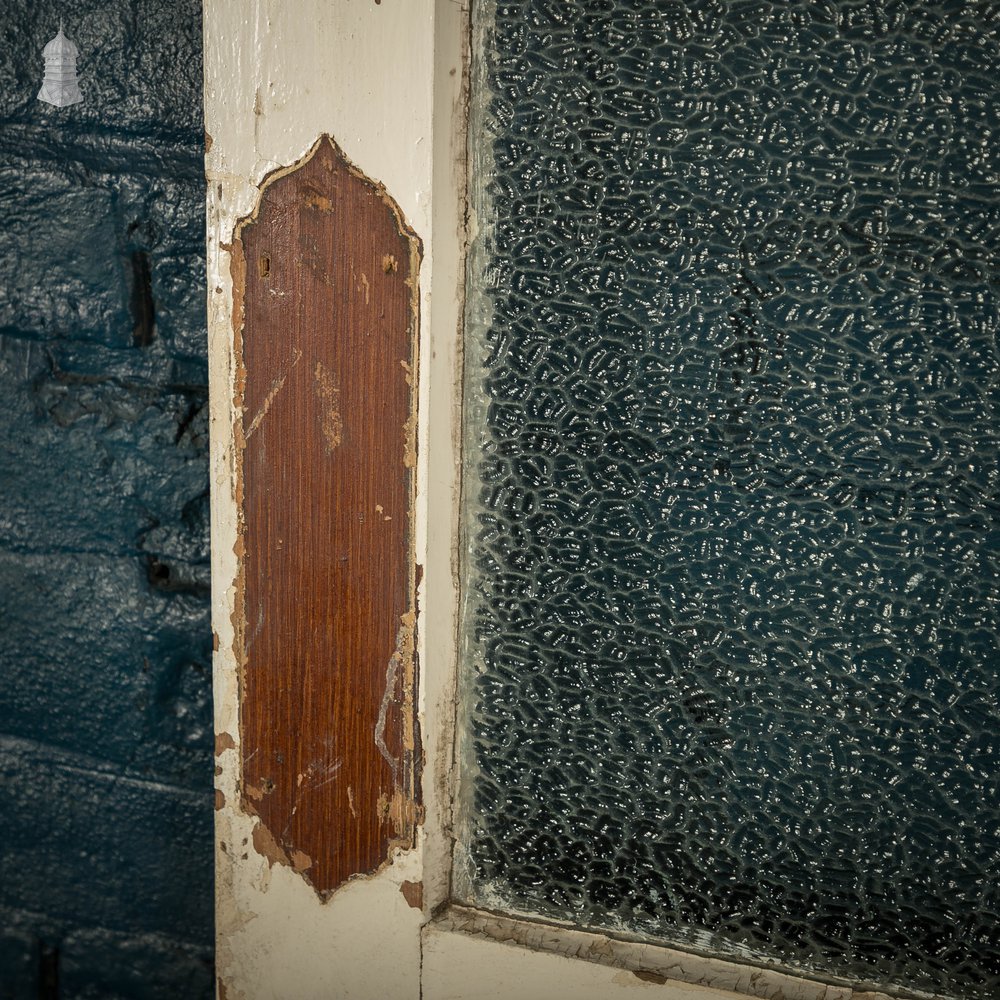 Half Glazed Door, Moulded Panelled Door Fitted with ‘Arctic’ Style Textured Glass