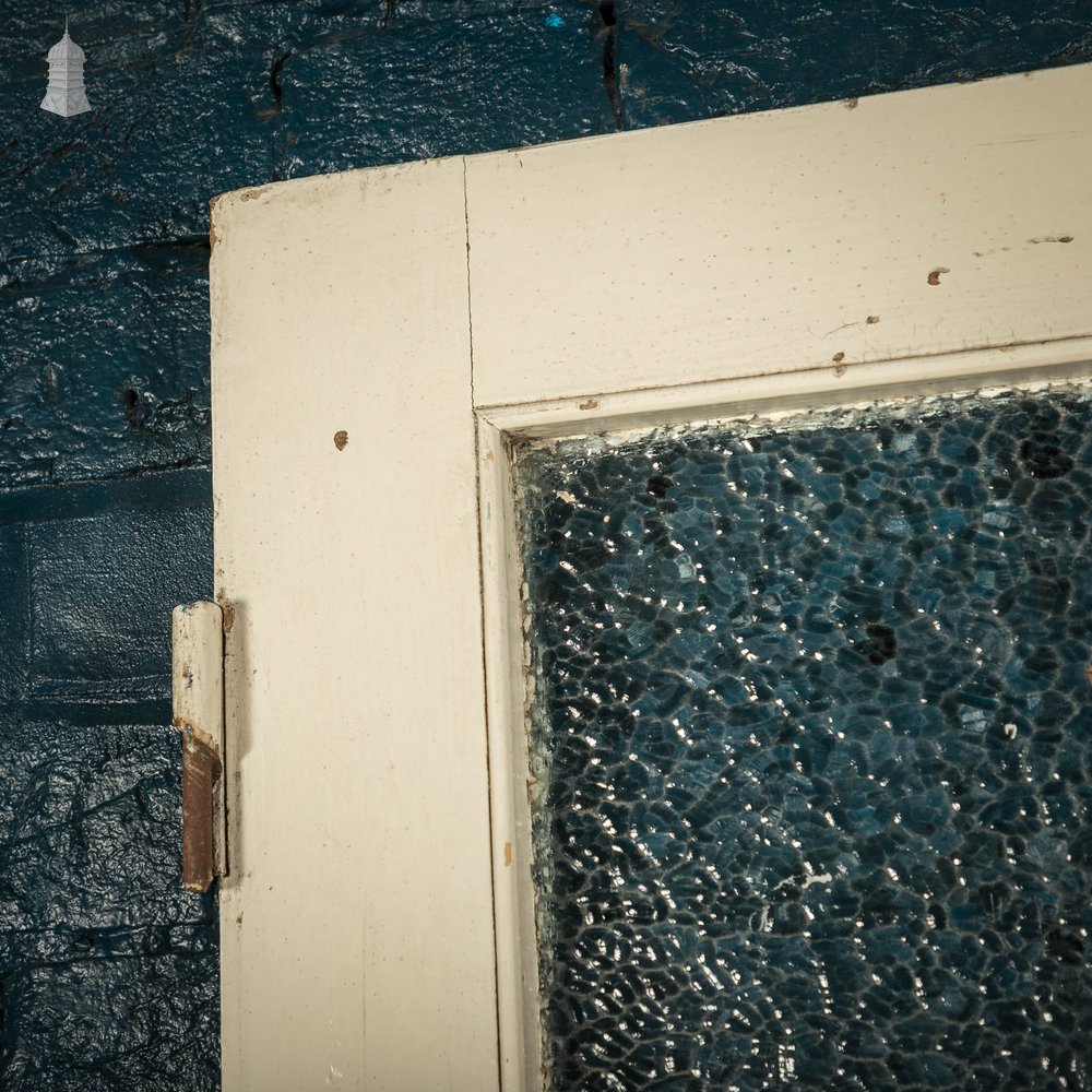 Half Glazed Door, Moulded Panelled Door Fitted with ‘Arctic’ Style Textured Glass