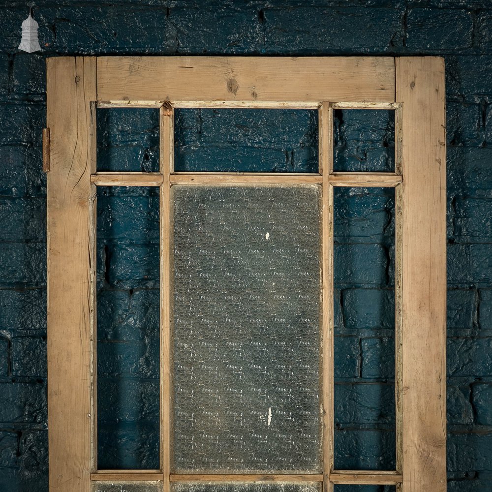 Half Glazed Door, Moulded Half Glazed Door Fitted with ‘Rose’ Style Textured Glass