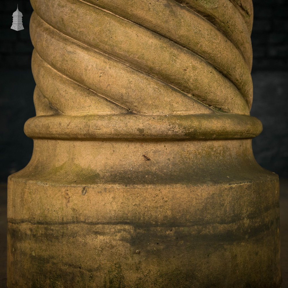 Barley Twist Chimney Pot, Buff Victorian