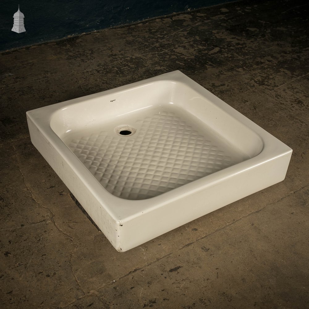 Twyfords Shower Tray, 20th C White Ceramic