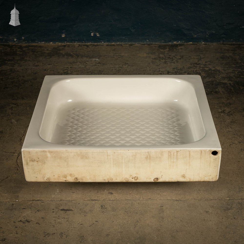 Twyfords Shower Tray, 20th C White Ceramic