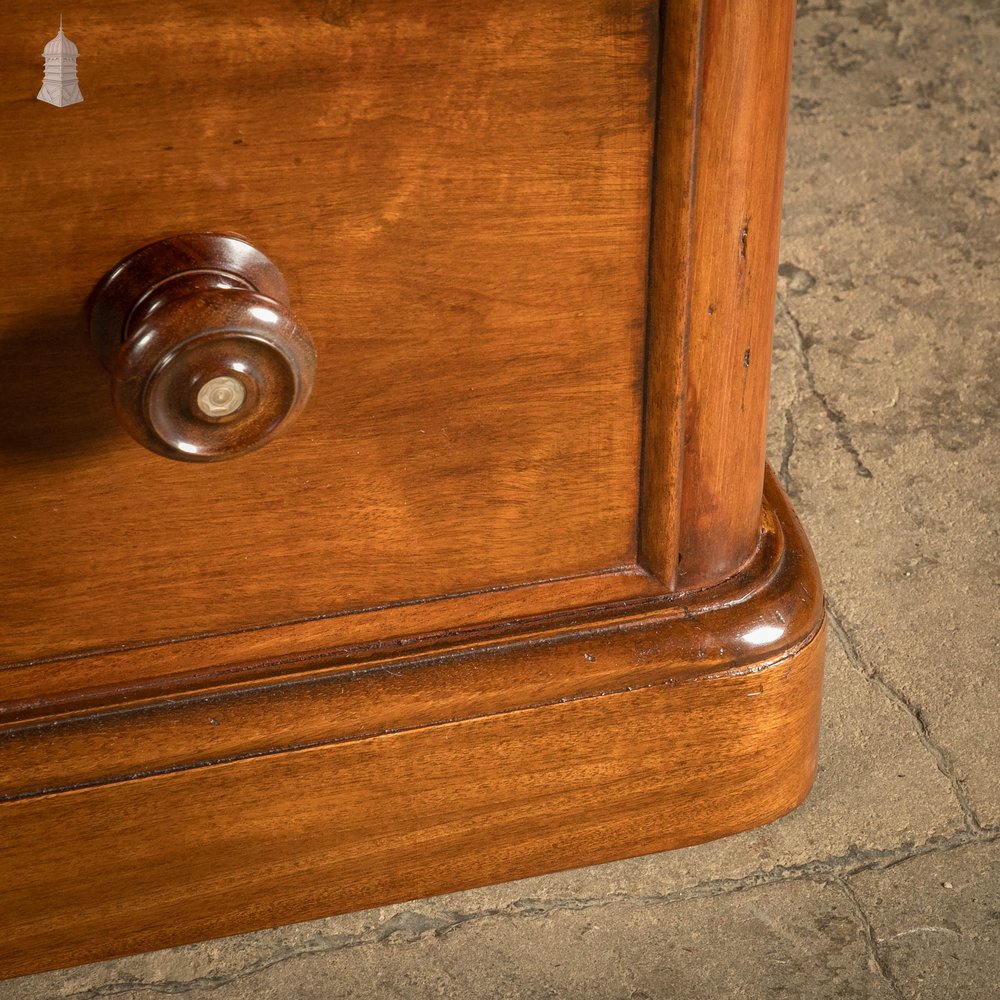 Compact Mahogany Wardrobe, 19th C Mirrored Twin Chest Wardrobe