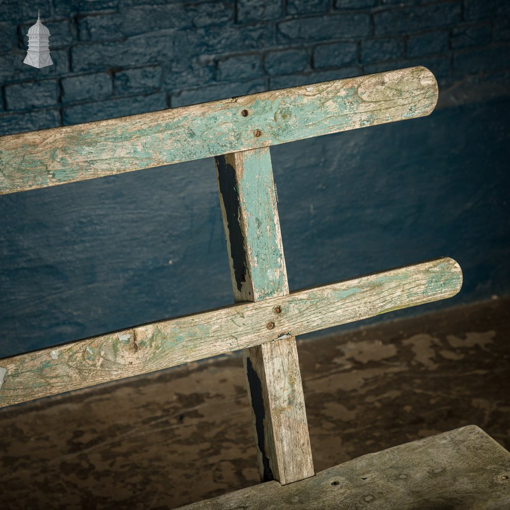 Teak Garden Bench, Early 20th C, Weathered