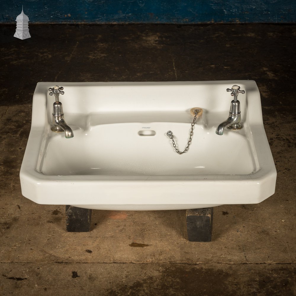 White Pyramid Sink, Vintage