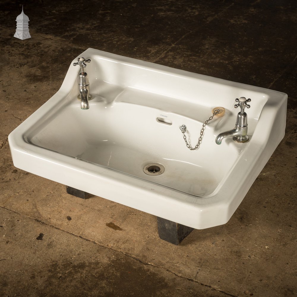 White Pyramid Sink, Vintage