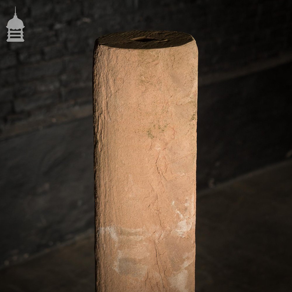 Batch of 9 19th C Cylindrical Sandstone Solid Pillars Columns