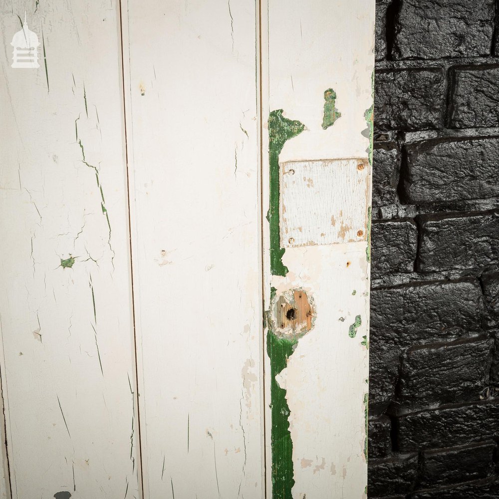 19th C White Painted Ledged and Braced Internal Cottage Door