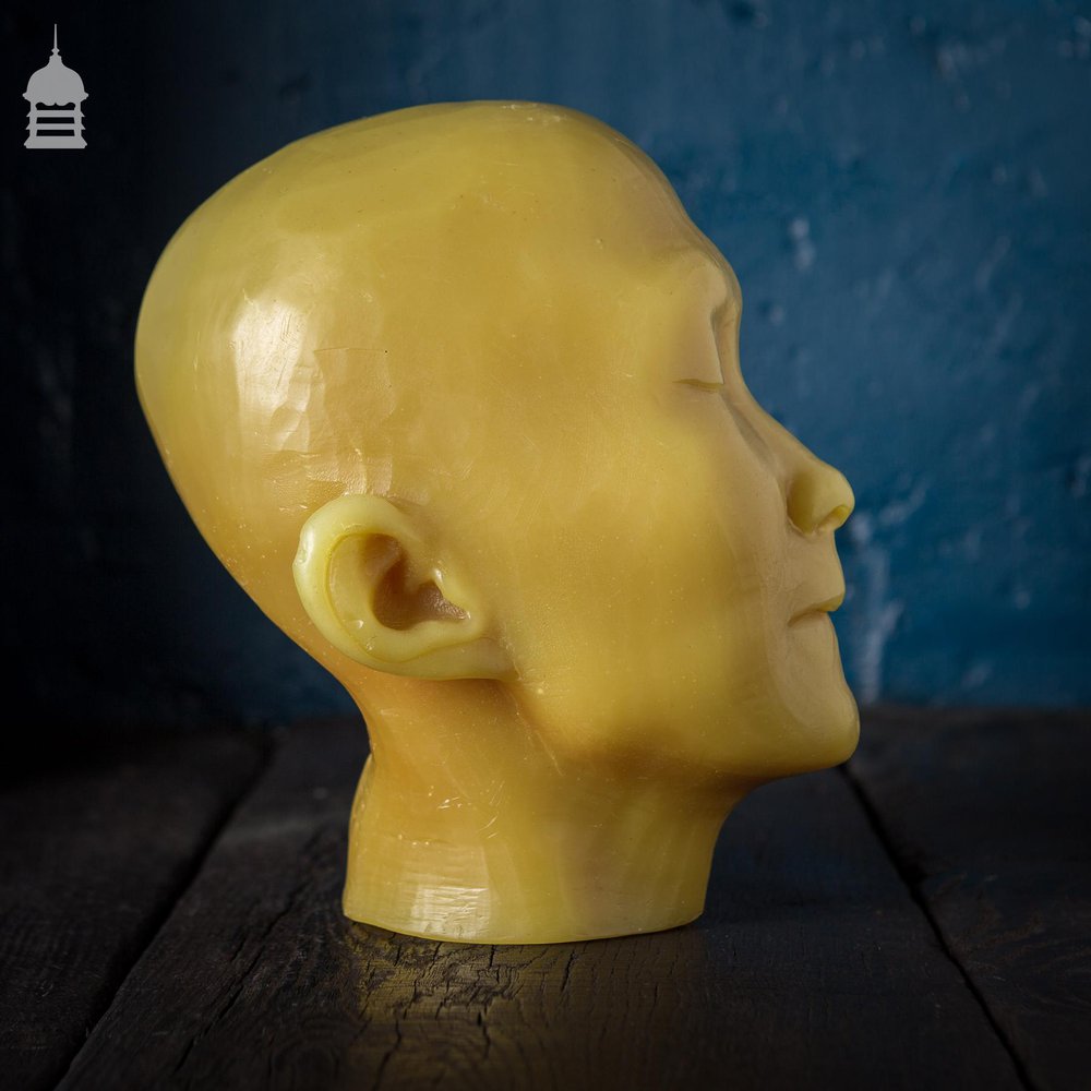 19th C Wax Mannequin Death Mask