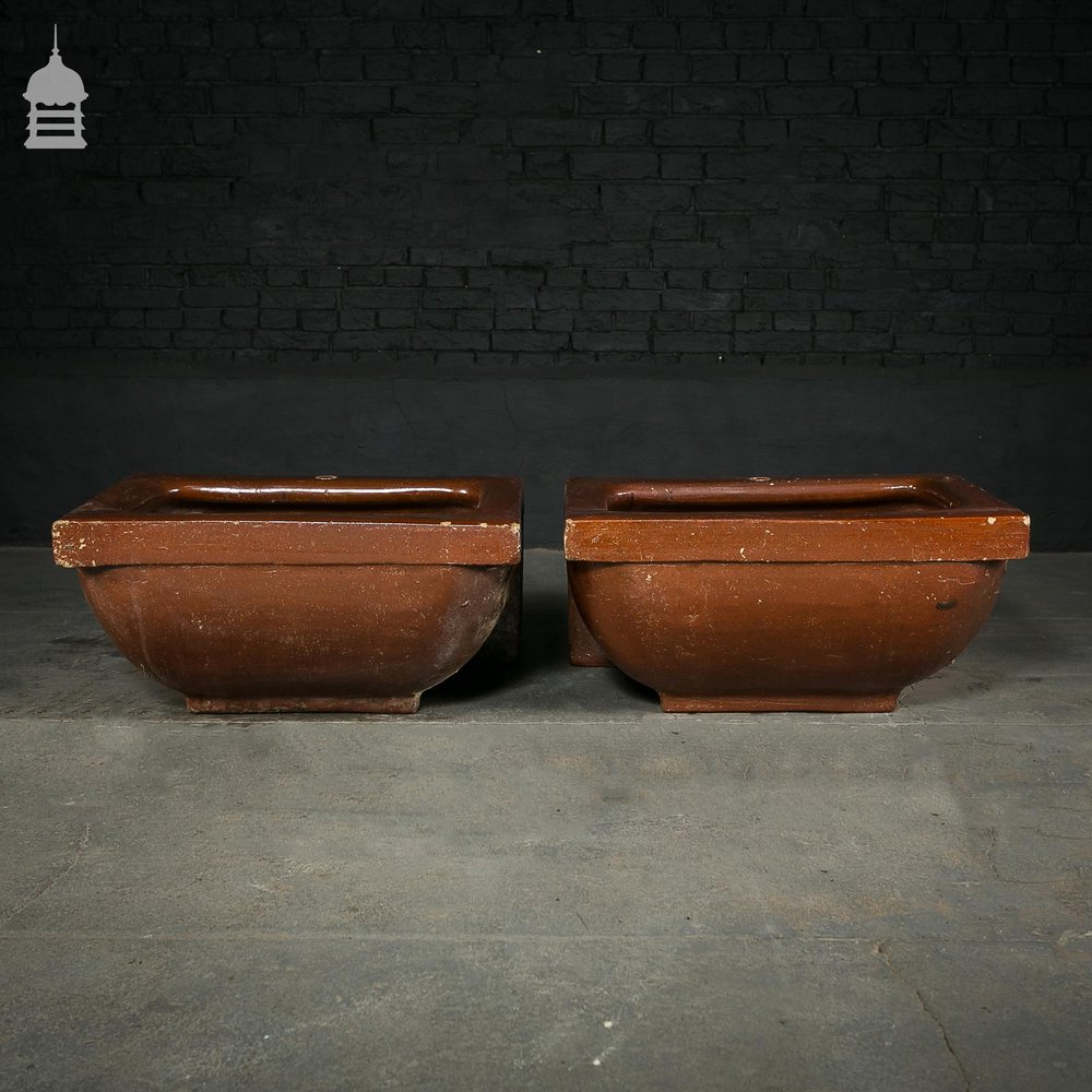 Pair of Salt Glazed Troughs by 'OATES & GREEN LTD' of Halifax