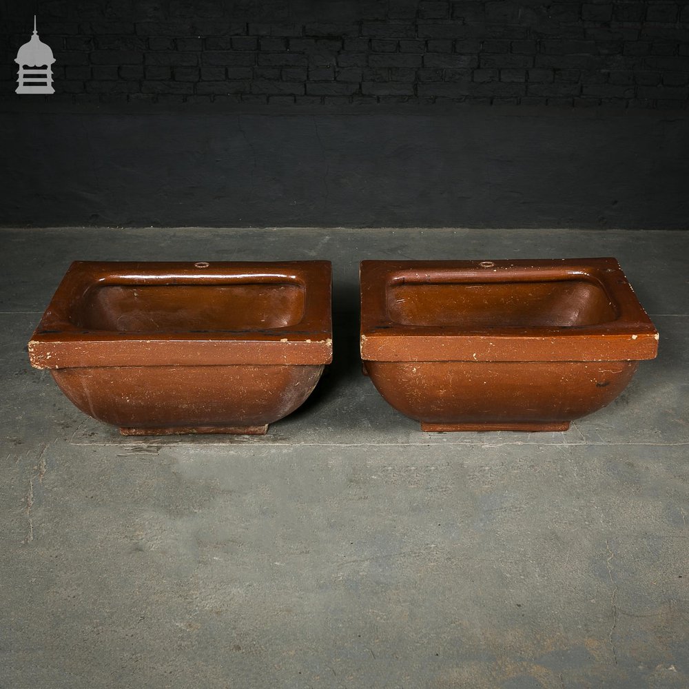 Pair of Salt Glazed Troughs by 'OATES & GREEN LTD' of Halifax