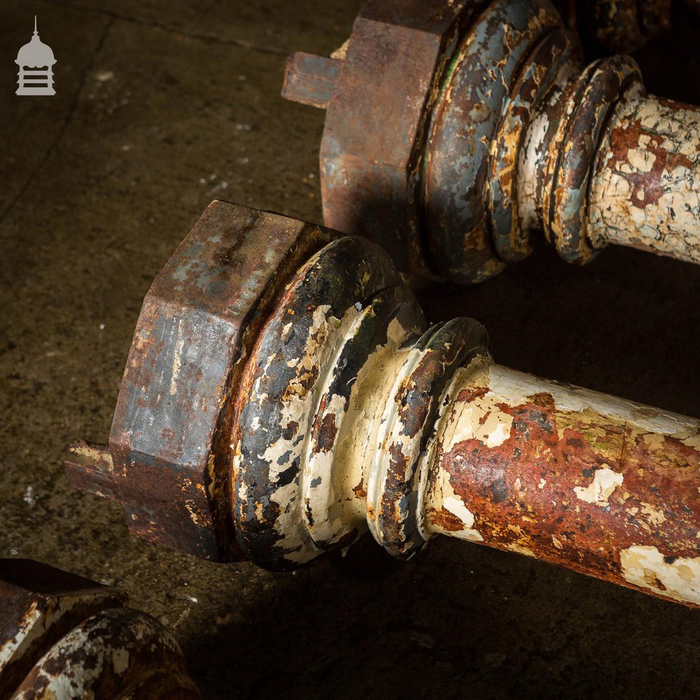 Set of Six 19th C Cast Iron Columns Pillars Stanchions