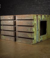 Solid Cast Iron Industrial Machining Bed Table with Grooved Top and Side