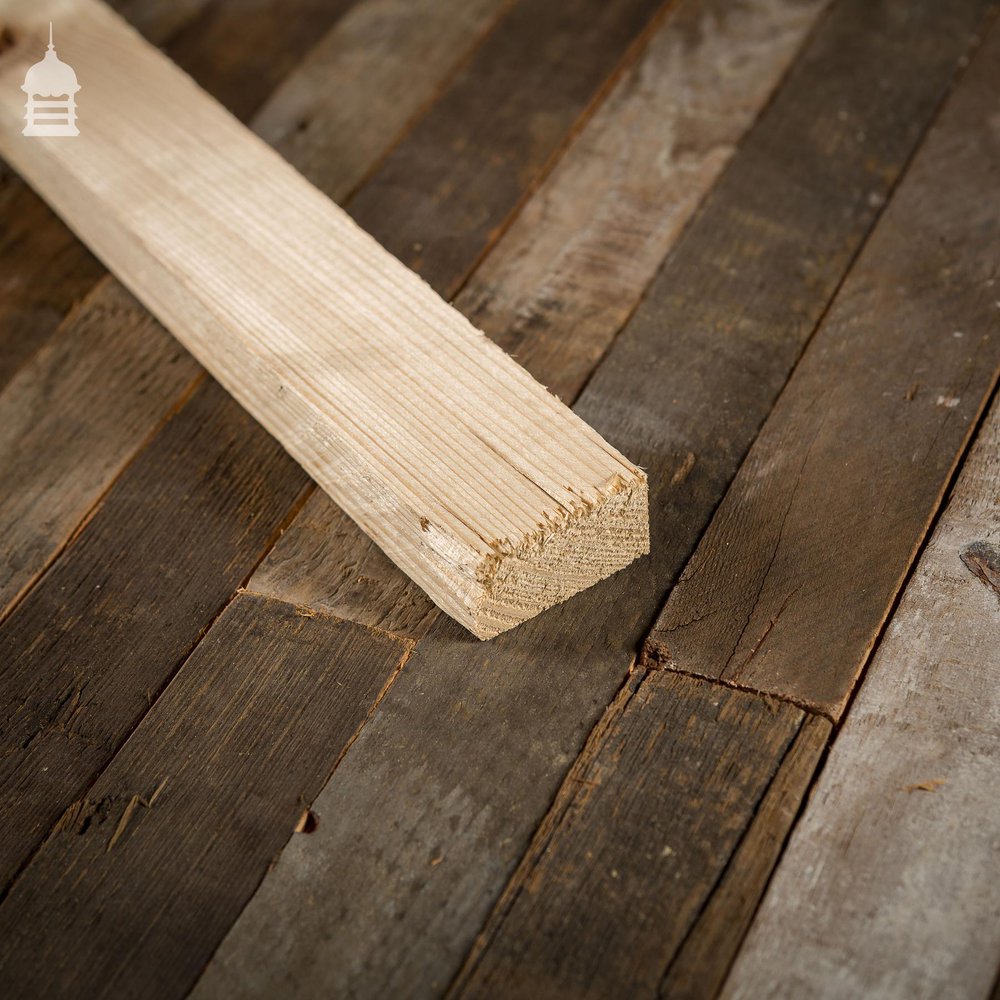 40mm Wide Oxidised Pine Strip Flooring Wall Cladding Cut from Victorian Joists