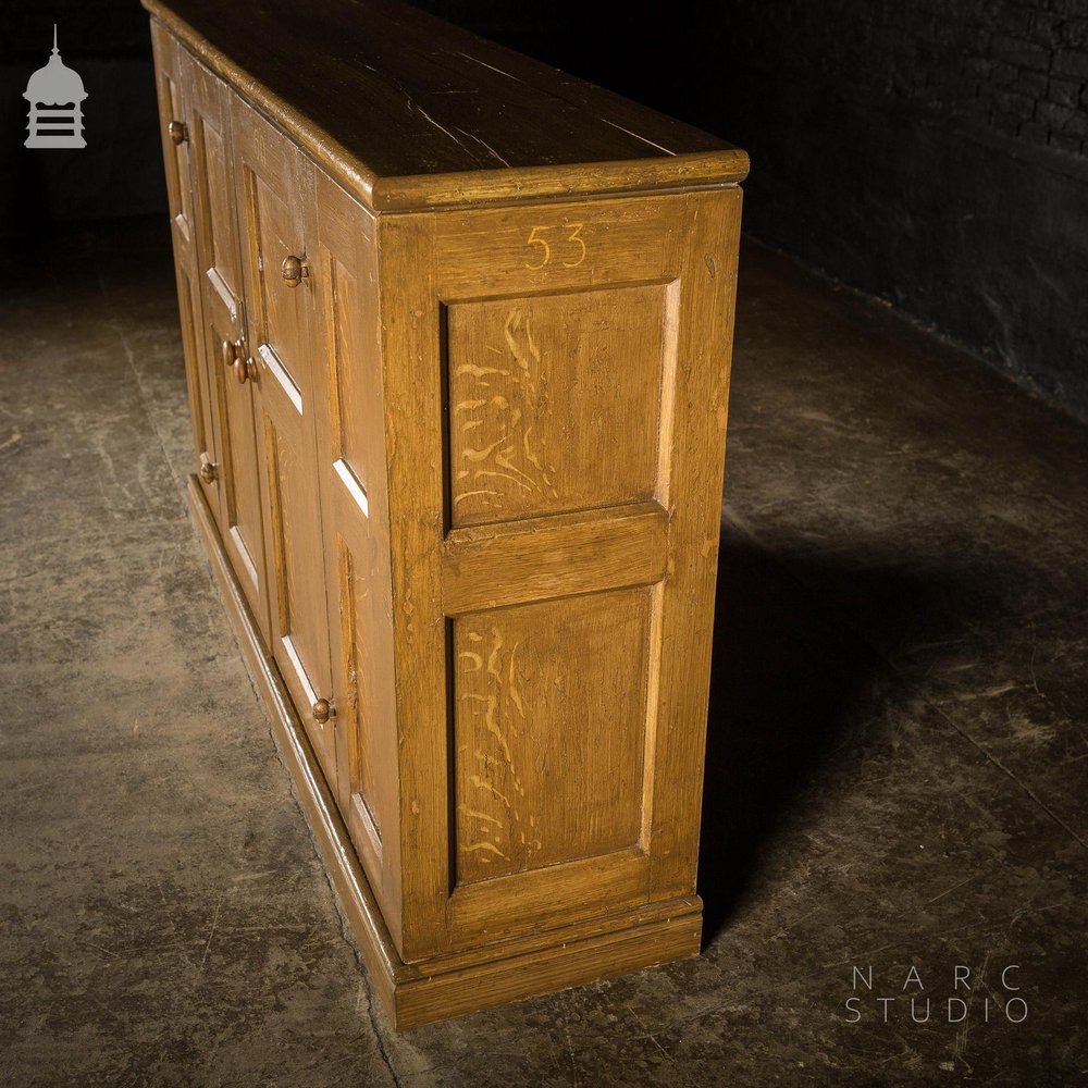 NARC STUDIO Scumble Glazed ‘Ebenezer Sideboard’ Built From Pew Components Dated 1868