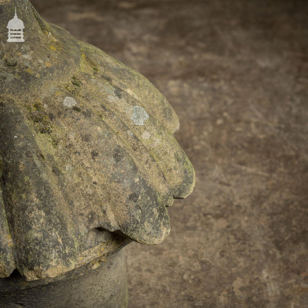 Pair of Carved Georgian Sandstone Pier Cap Finials