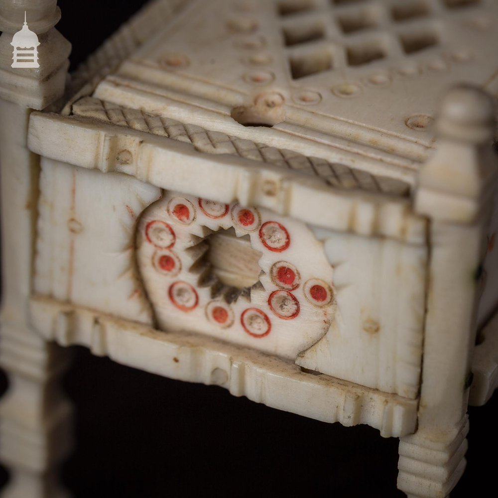 Napoleonic Prisoner of War Carved Bone Domino Set and Box Circa 1800