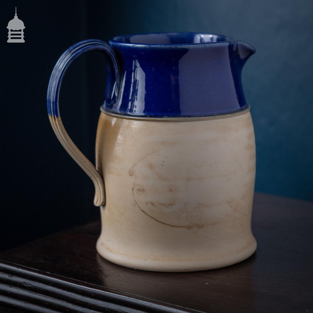 Royal Doulton Blue and Salt Glazed Stoneware Whisky Jug