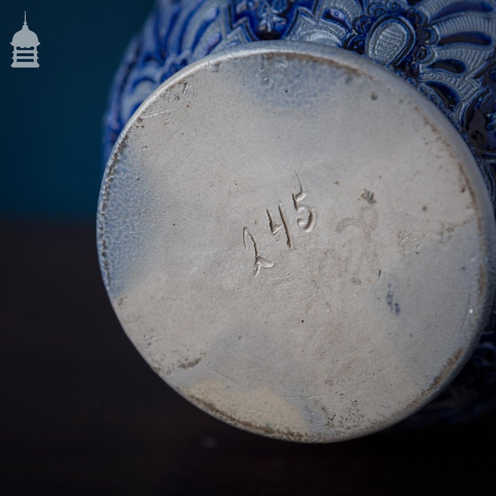 Large Westerwald Blue and White Jug with Months of the Year