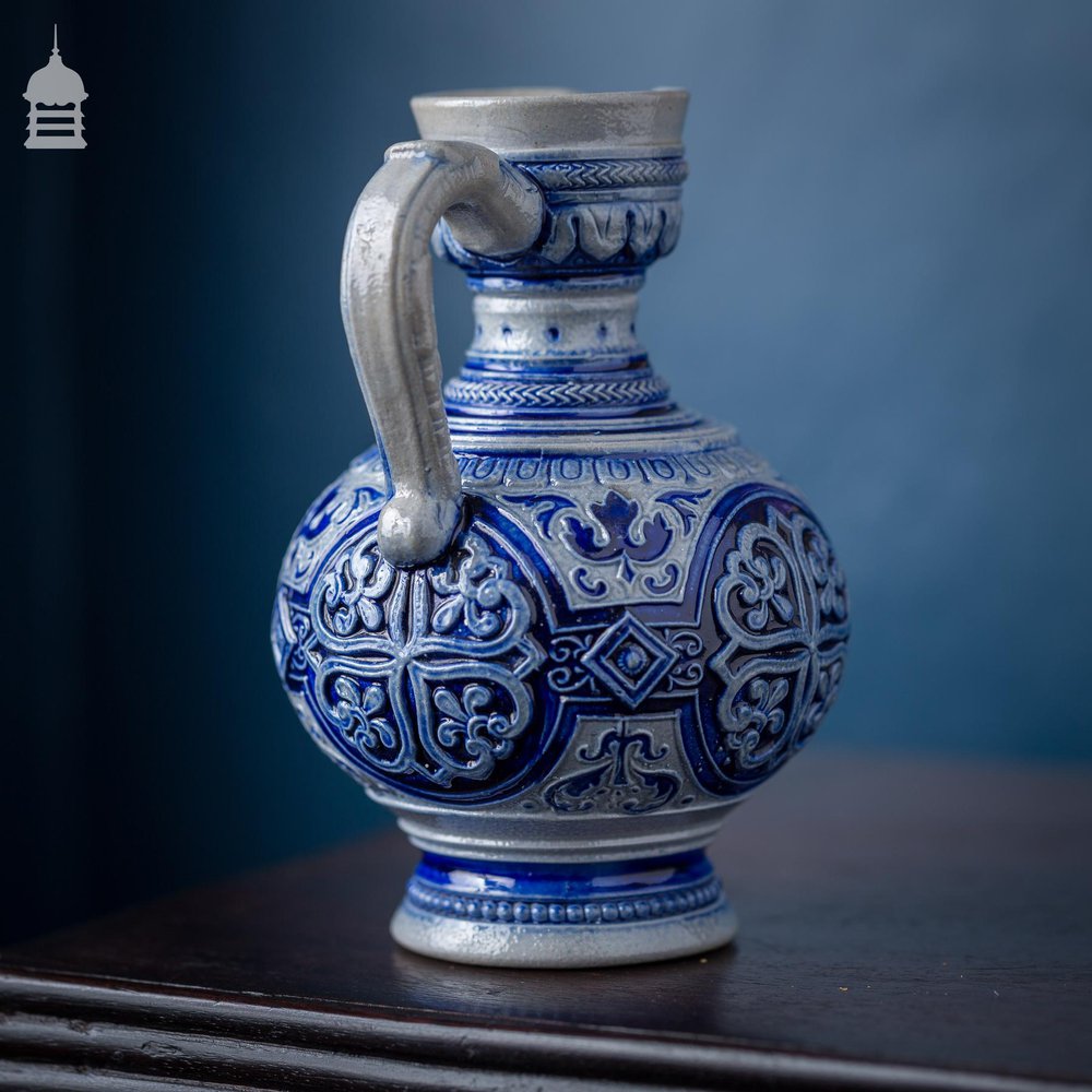 Westerwald Eagle Blue and White Jug