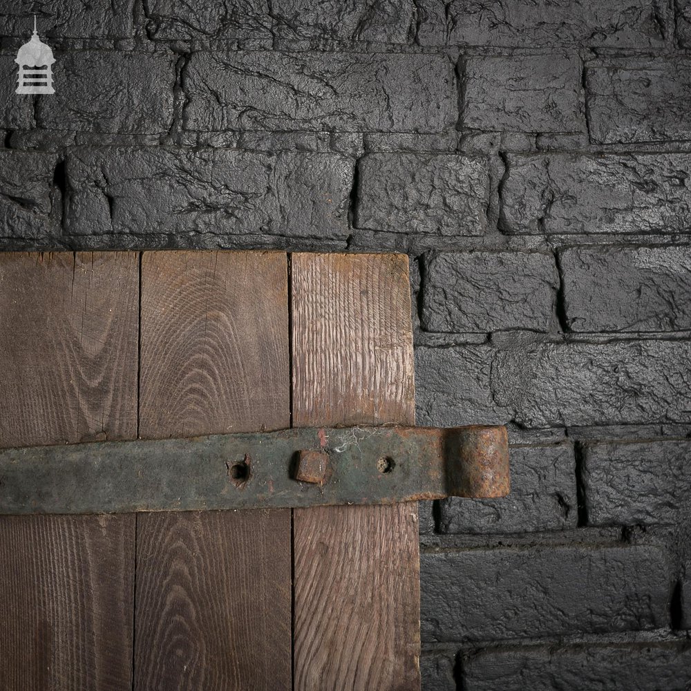 Large Pine Ledged and Braced Barn Door