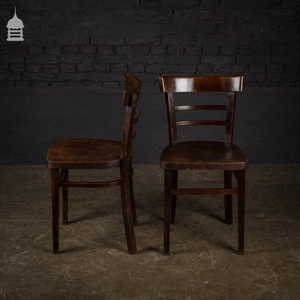 Pair of Vintage Hardwood Office Chairs