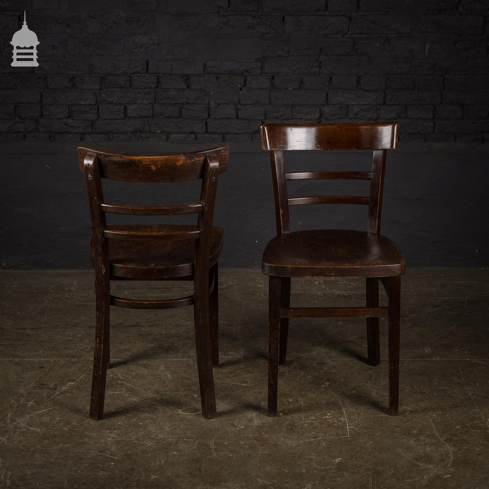 Pair of Vintage Hardwood Office Chairs