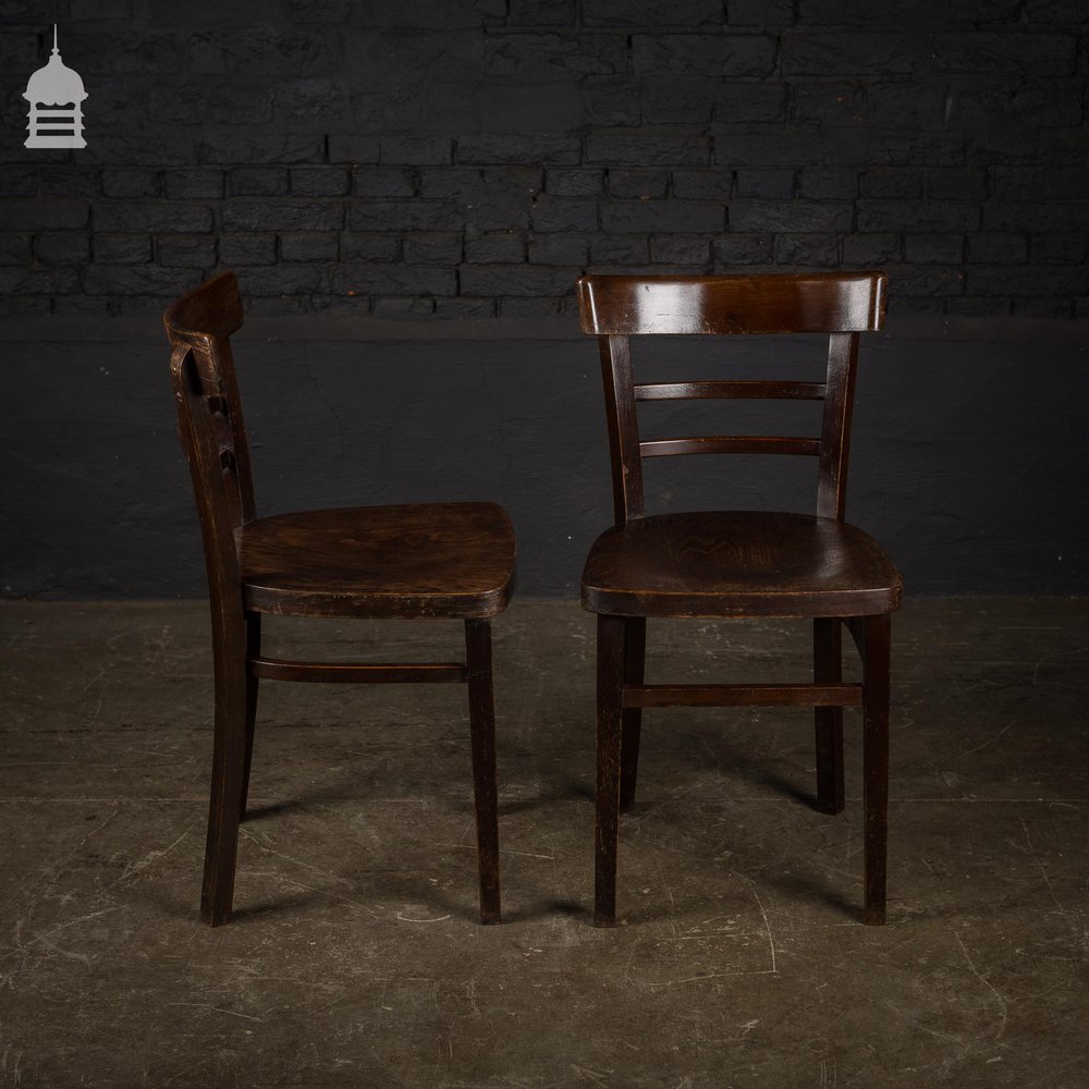 Pair of Vintage Hardwood Office Chairs